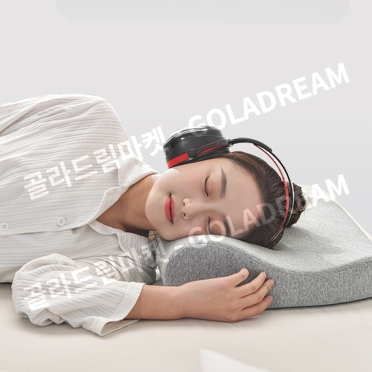 귀눌림 방지 베개 구멍형 메모리폼 경추 수면 베개 라이트 그레이 - 상품 이미지