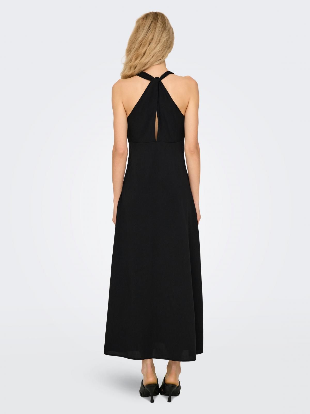 온리 브이넥 슬리브리스 블랙 롱 원피스 15342701_2161 BLACK / BLACK - 상세 이미지 2