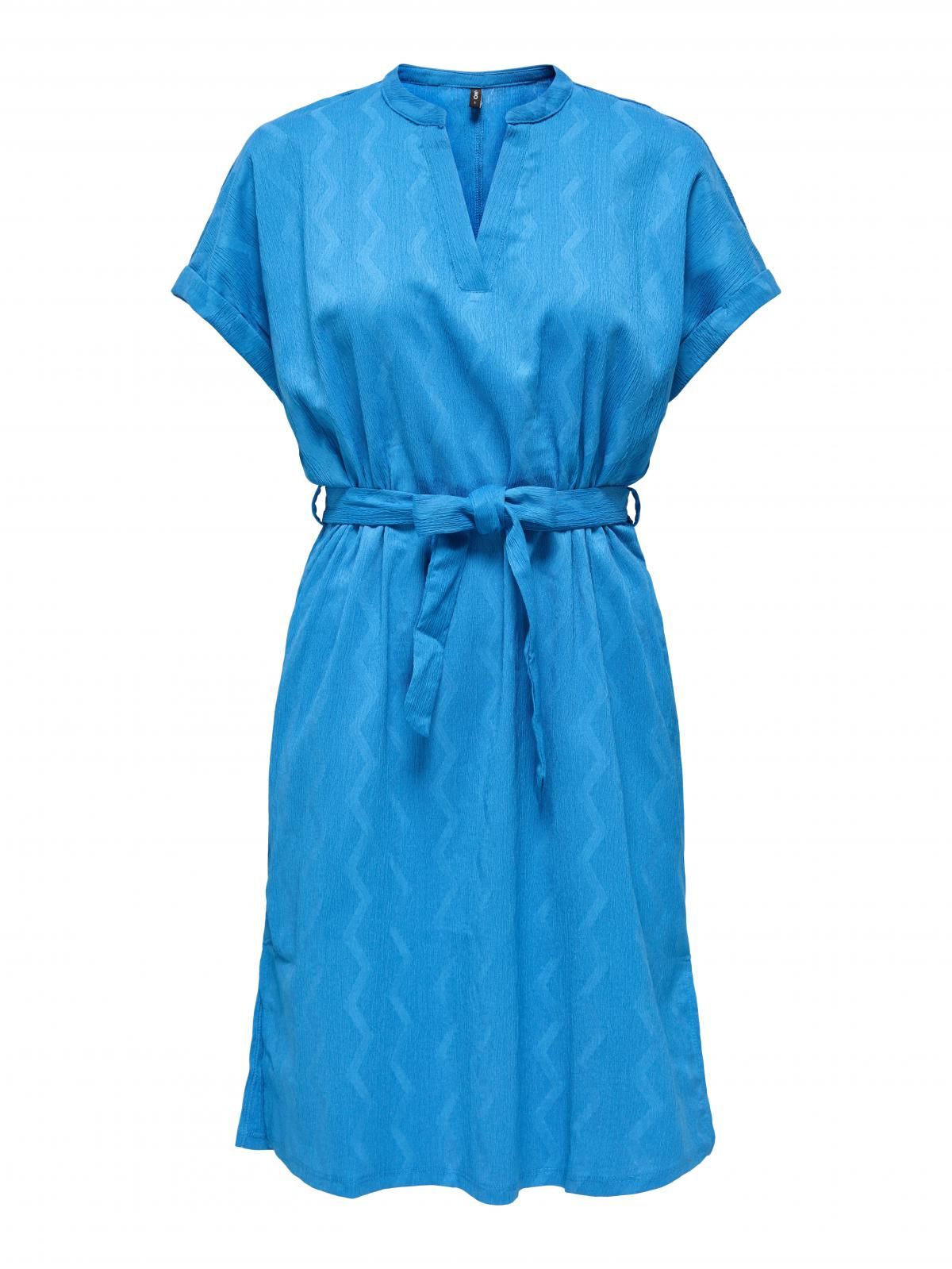 온리 블루 미니 브이넥 벨트 원피스 15333482_1398 BLUE / DIRECTOIRE BLUE - 상세 이미지 4