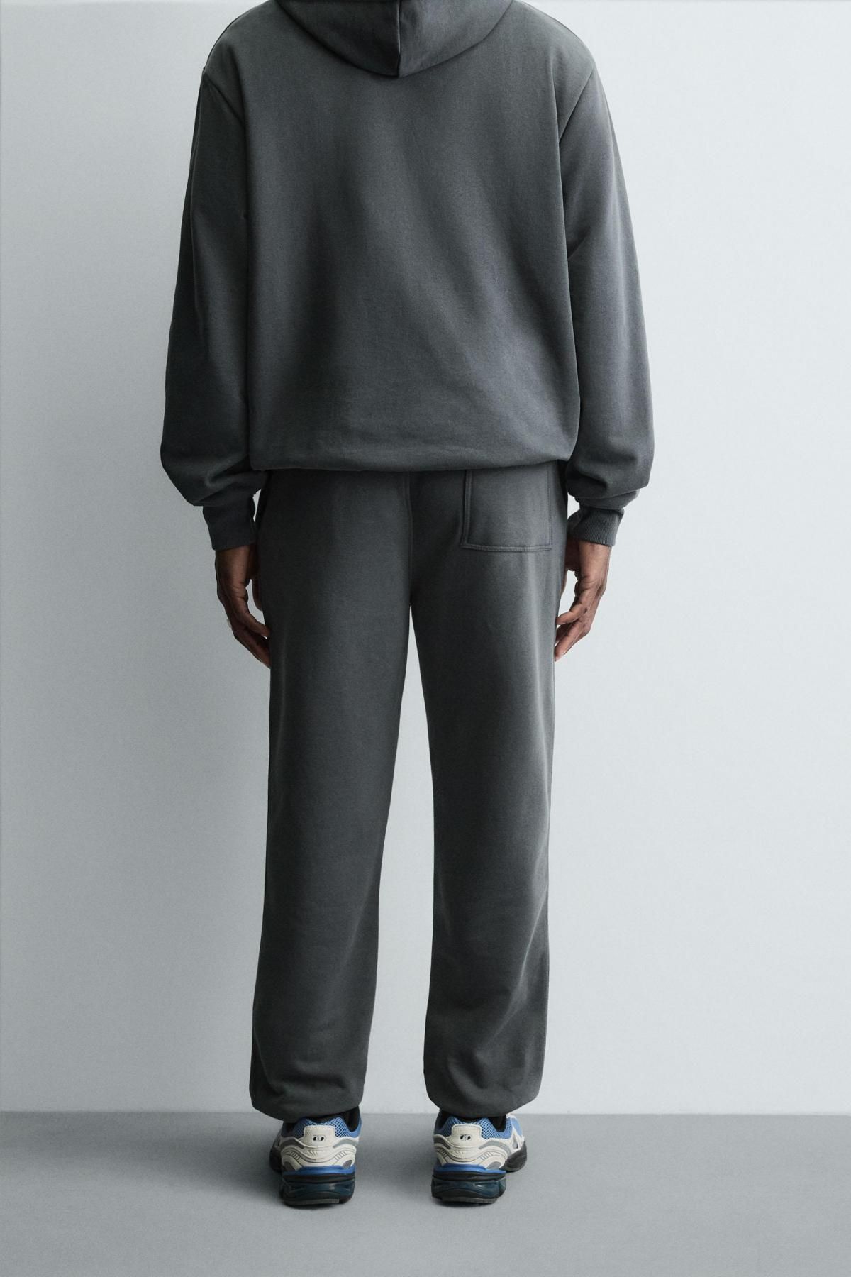 자라 테크니컬 코튼 플리스 조거 팬츠 0761/413 DARK ANTHRACITE - 상세 이미지 4