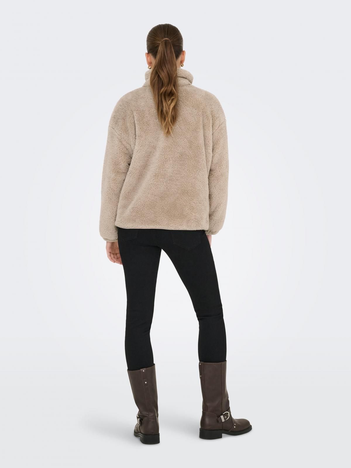 온리 아웃도어 테디 하이넥 숏코트 15349417_1959 WHITE / HUMUS - 상세 이미지 2
