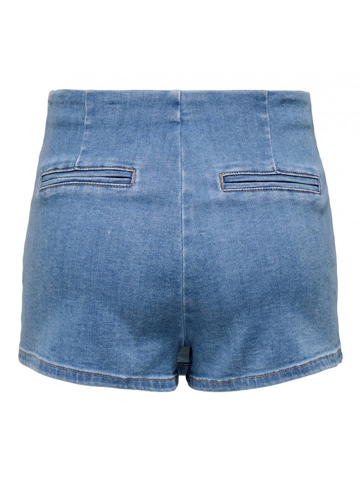 온리 데님 랩 미니 스커트 캐주얼 15349010_2115 BLUE / MEDIUM BLUE DENIM - 상세 이미지 4