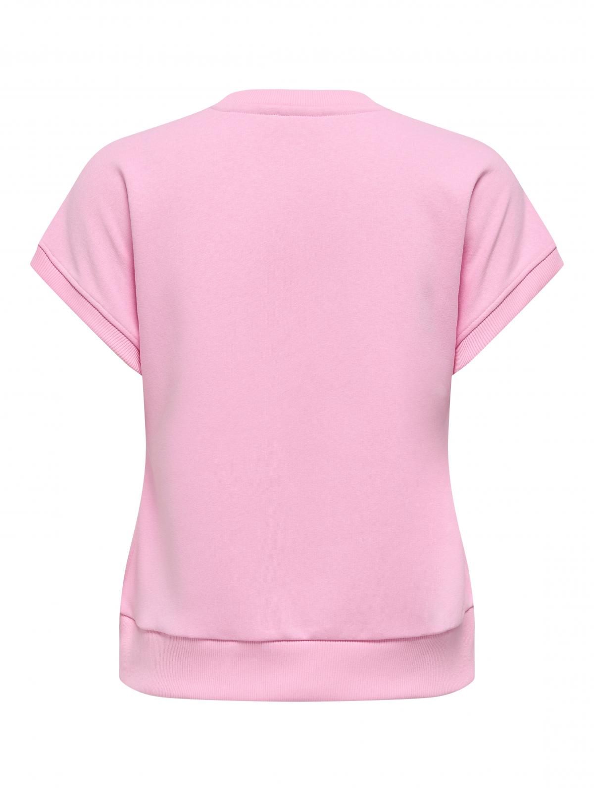 온리 베이직 핑크 반팔 맨투맨 15355426_10804_1220317 ROSE / PINK FROSTING - 상세 이미지 4