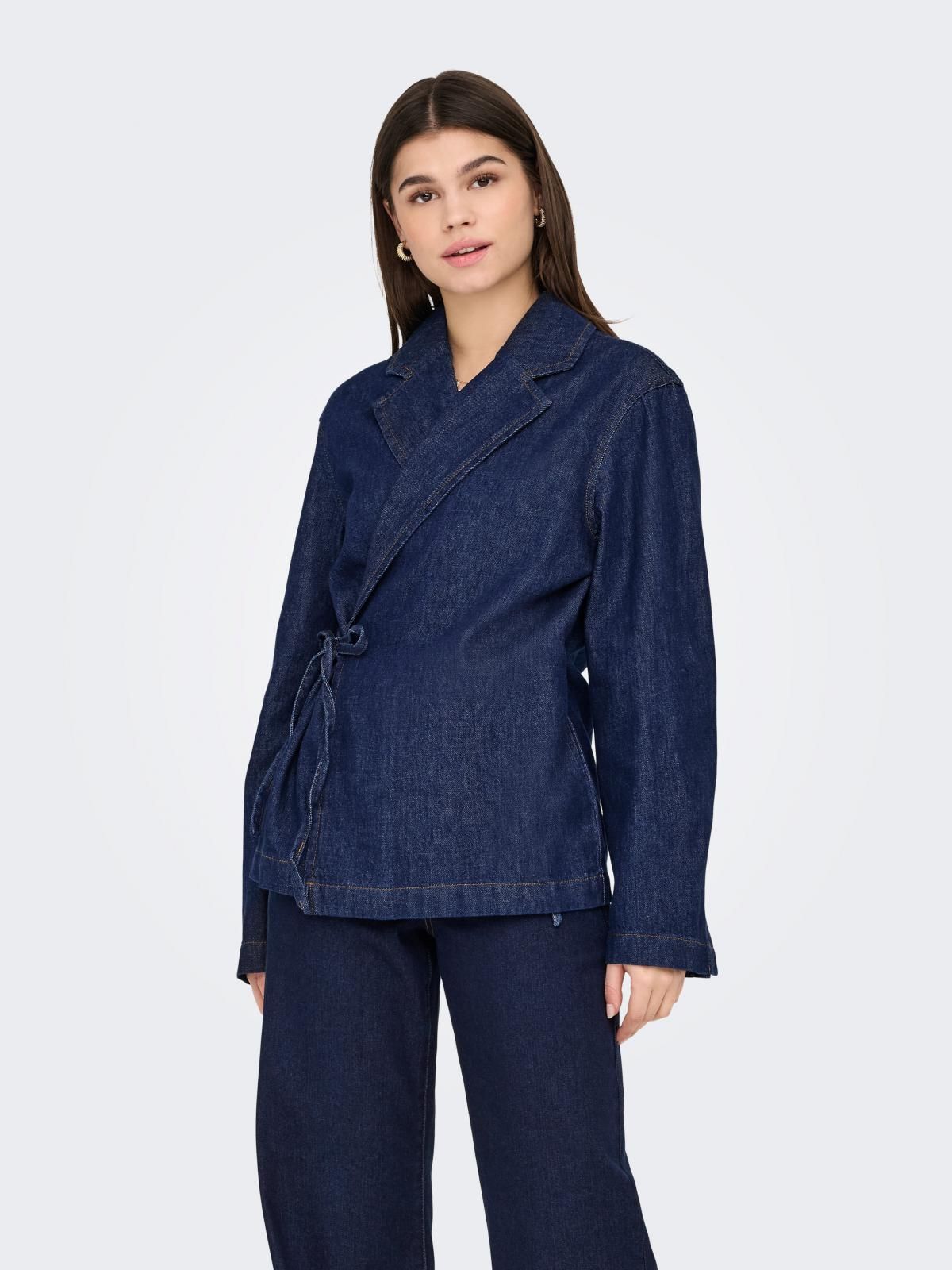 온리 테크니컬 다크 데님 랩 재킷 15352398_2114 BLUE / DARK BLUE DENIM - 상품 이미지