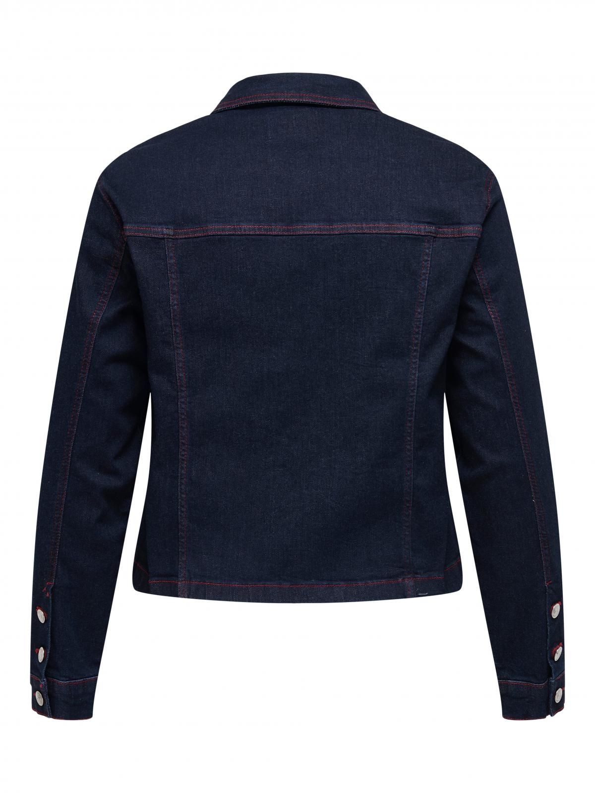 온리 빅사이즈 데님 테크니컬 크롭 재킷 15358039_2114_1222130 BLUE / DARK BLUE DENIM - 상세 이미지 4