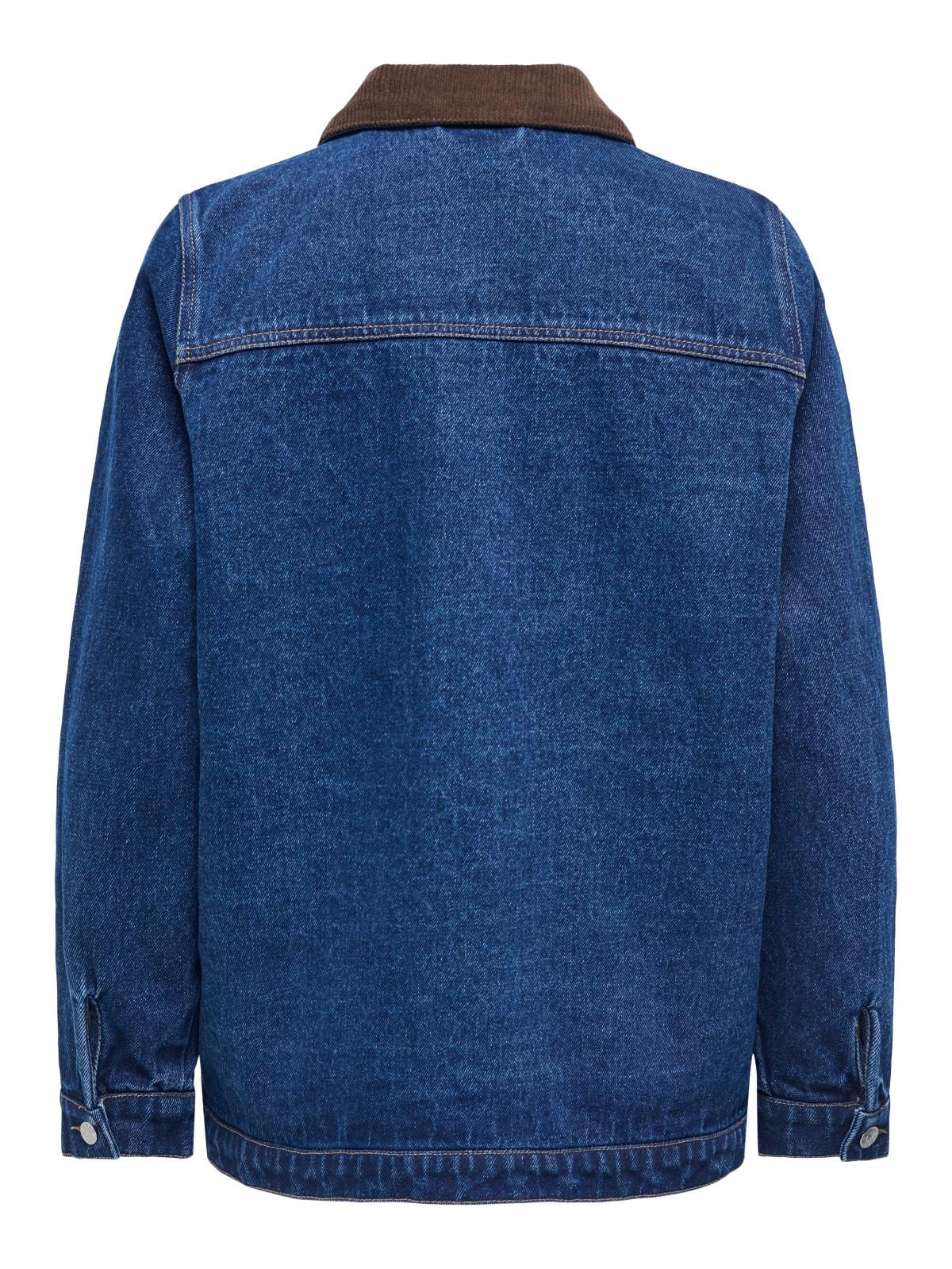온리 테크니컬 클래식 데님 재킷 15359084_2114 BLUE / DARK BLUE DENIM - 상세 이미지 4