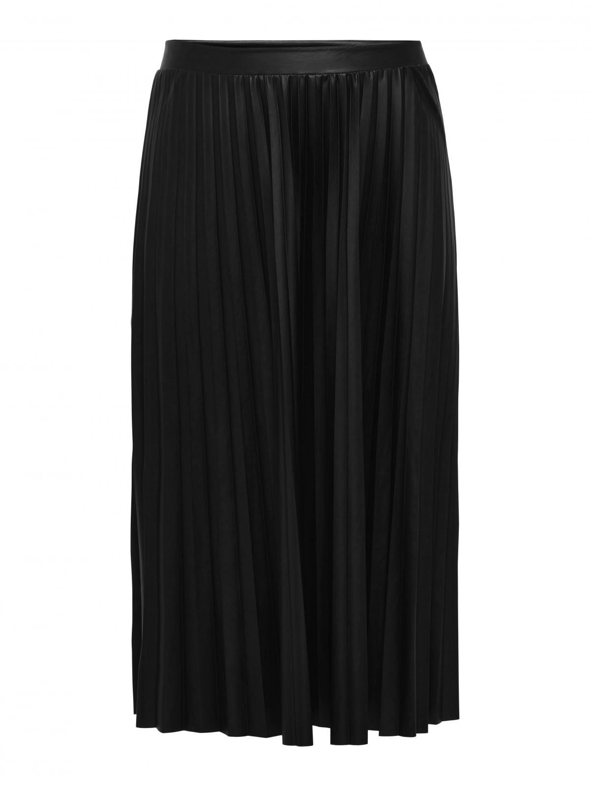 온리 빅사이즈 플리츠 미디 스커트 블랙 15334267_2161 BLACK / BLACK - 상세 이미지 3