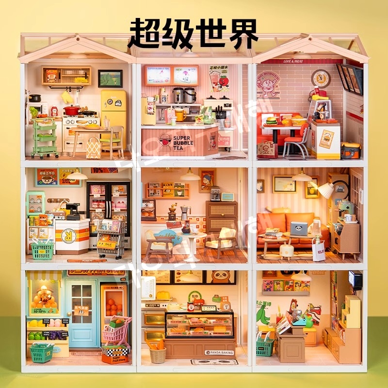 로라이프 북엔드 주방 미니어처하우스 3D 조립 DIY 입체퍼즐 우드 하우스 미니어처 이미지 6