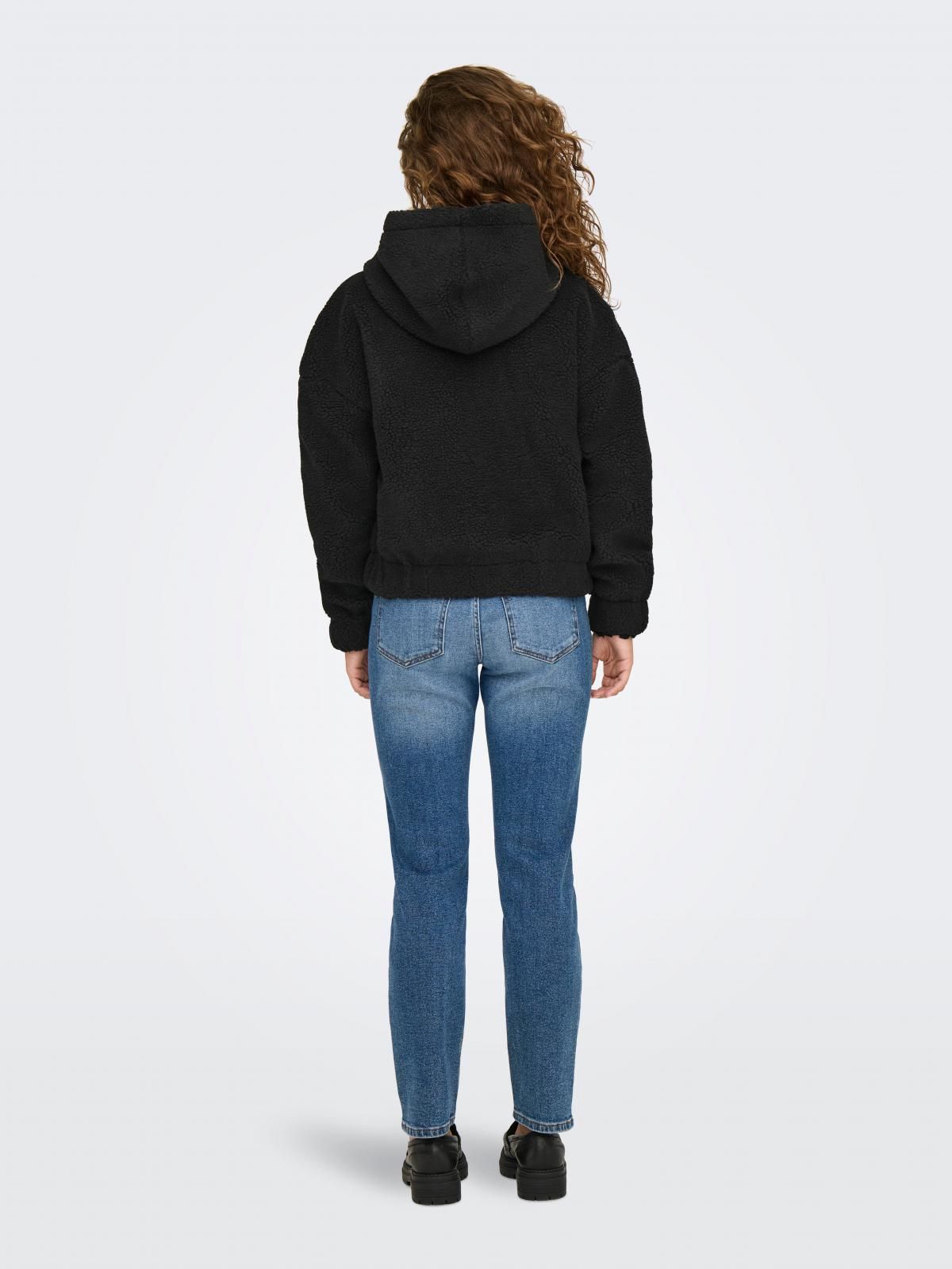 온리 테디 후드 집업 재킷 15335779_2161 BLACK / BLACK - 상세 이미지 2