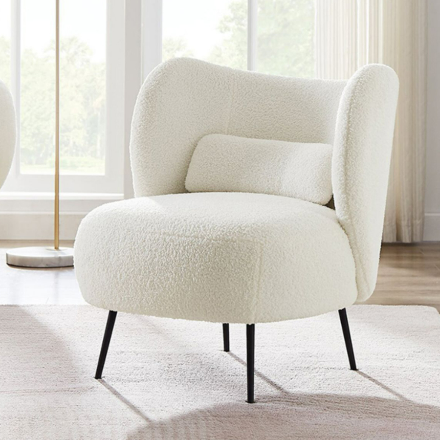 허그 부클 패브릭 카페 라운지 다이닝 암체어 Hug Boucle Chair 이미지 8