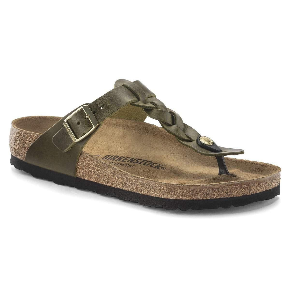 버켄스탁 지제 브레이드 누벅 레더 샌들 올리브 그린 1023969 OLIVE GREEN - 상세 이미지 2