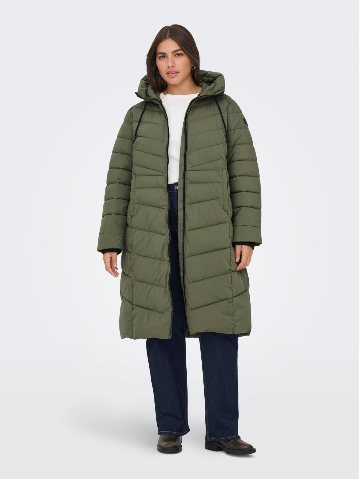 온리 테크니컬 퀼팅 롱 패딩코트 15354594_4263 GREEN / KALAMATA - 상품 이미지