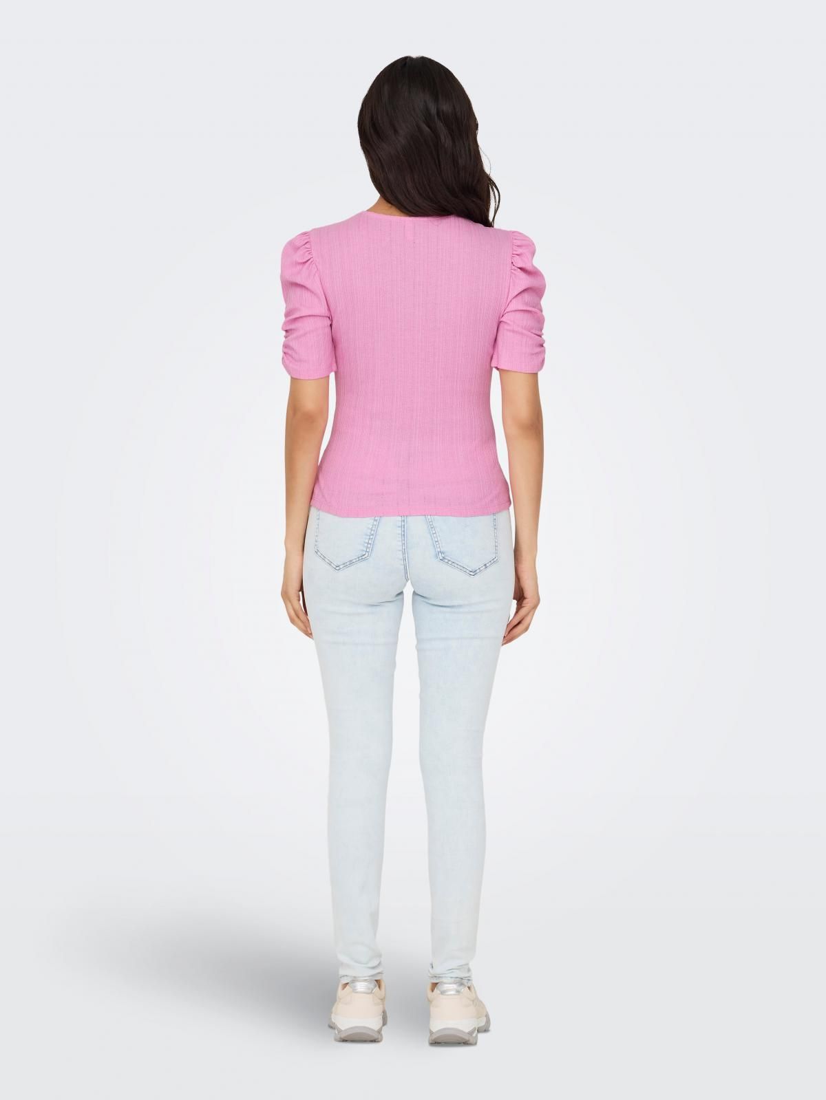 온리 로맨틱 퍼프슬리브 반팔 티셔츠 15340734_948 PURPLE / LILAC CHIFFON - 상세 이미지 3