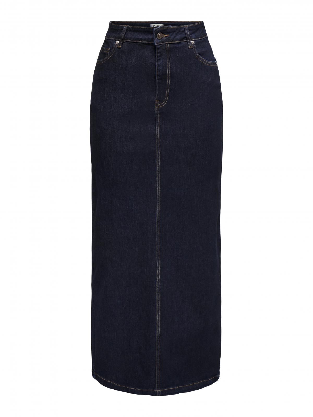 온리 하이웨이스트 데님 롱 스커트 15325333_2114 BLUE / DARK BLUE DENIM - 상세 이미지 3