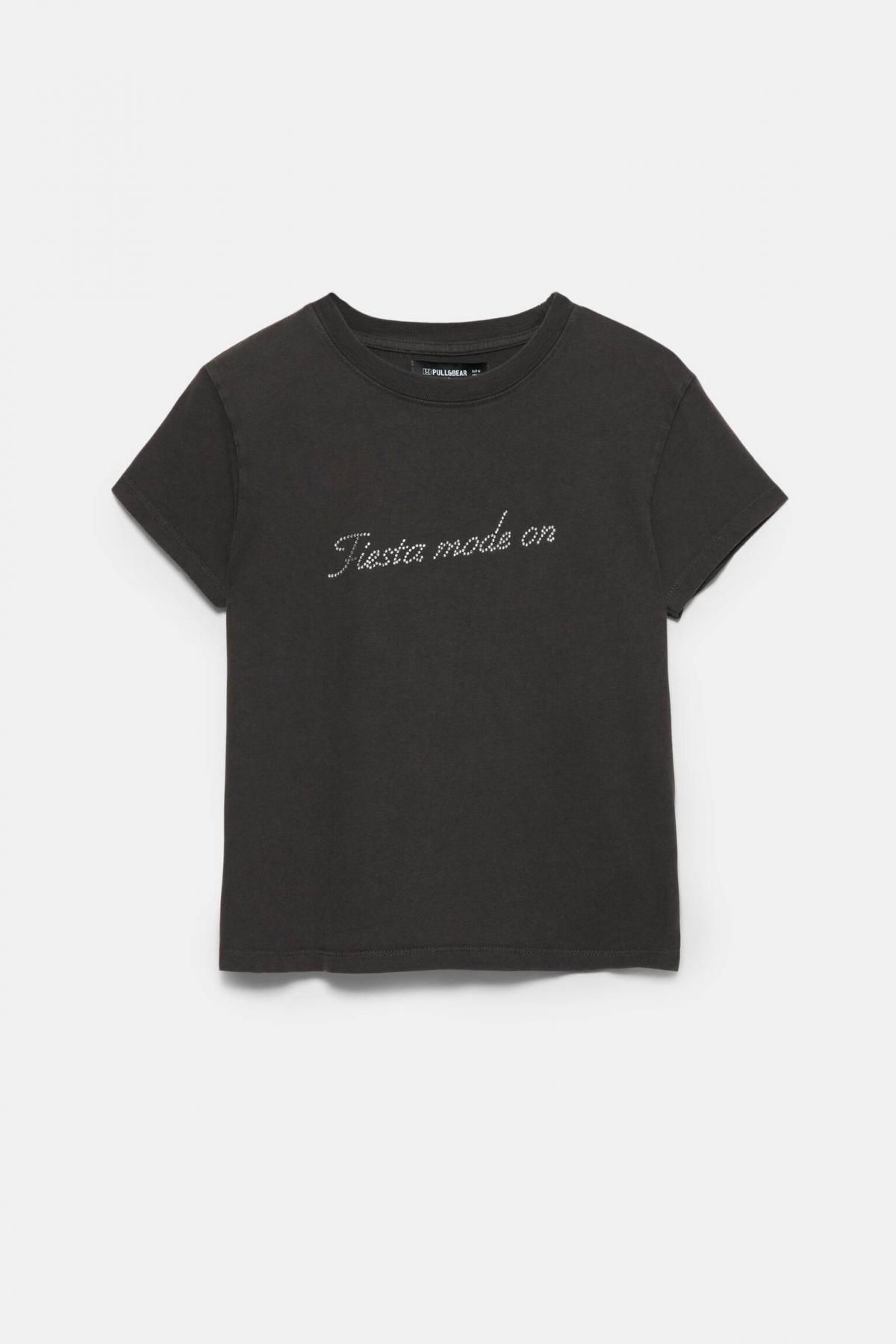 풀앤베어 블랙 크리스탈 포인트 반팔 티셔츠 3230/301 FADED BLACK - 상품 이미지