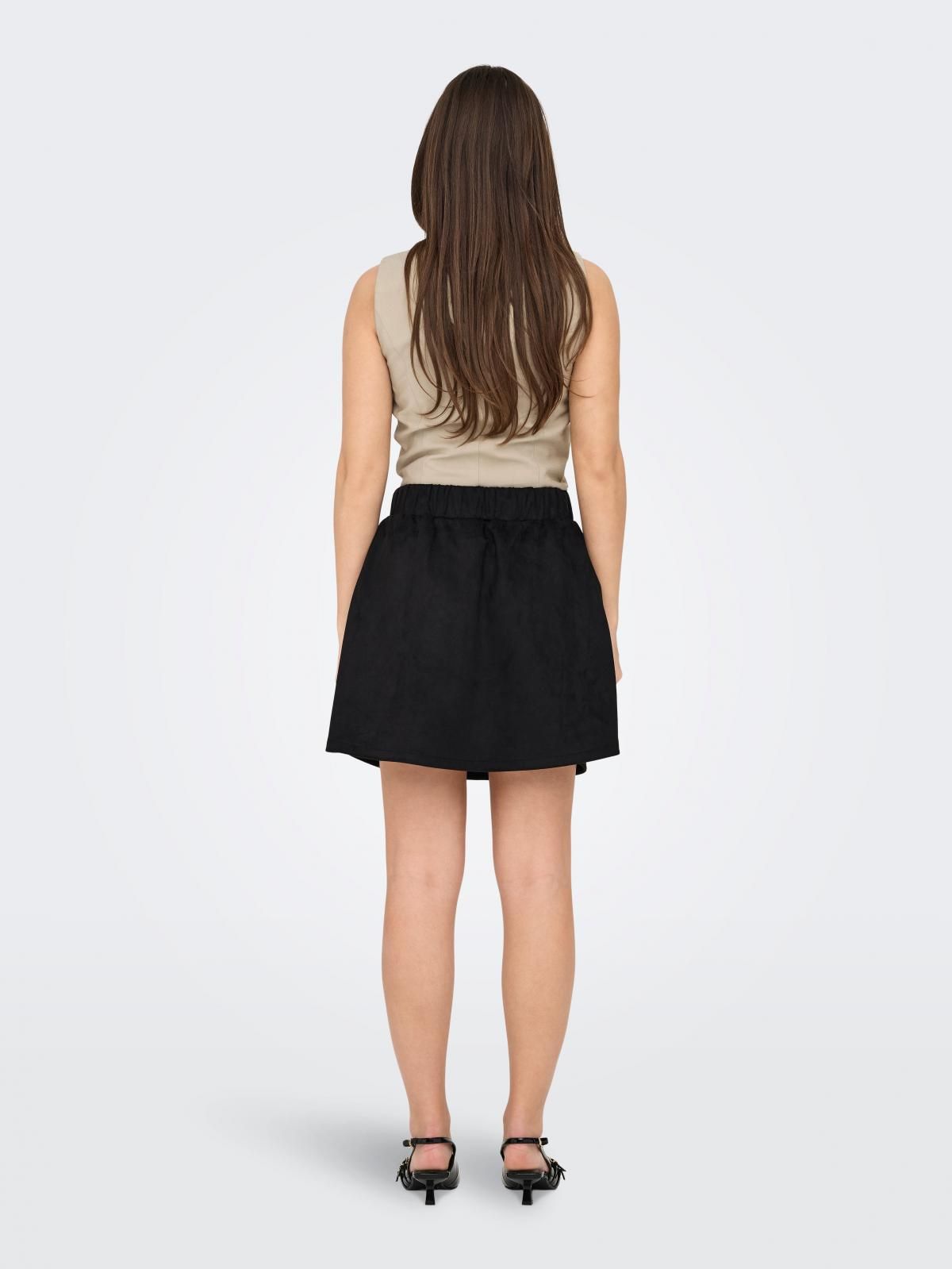 온리 미니 스케이터 스커트 밴딩 15350133_2161 BLACK / BLACK - 상세 이미지 2