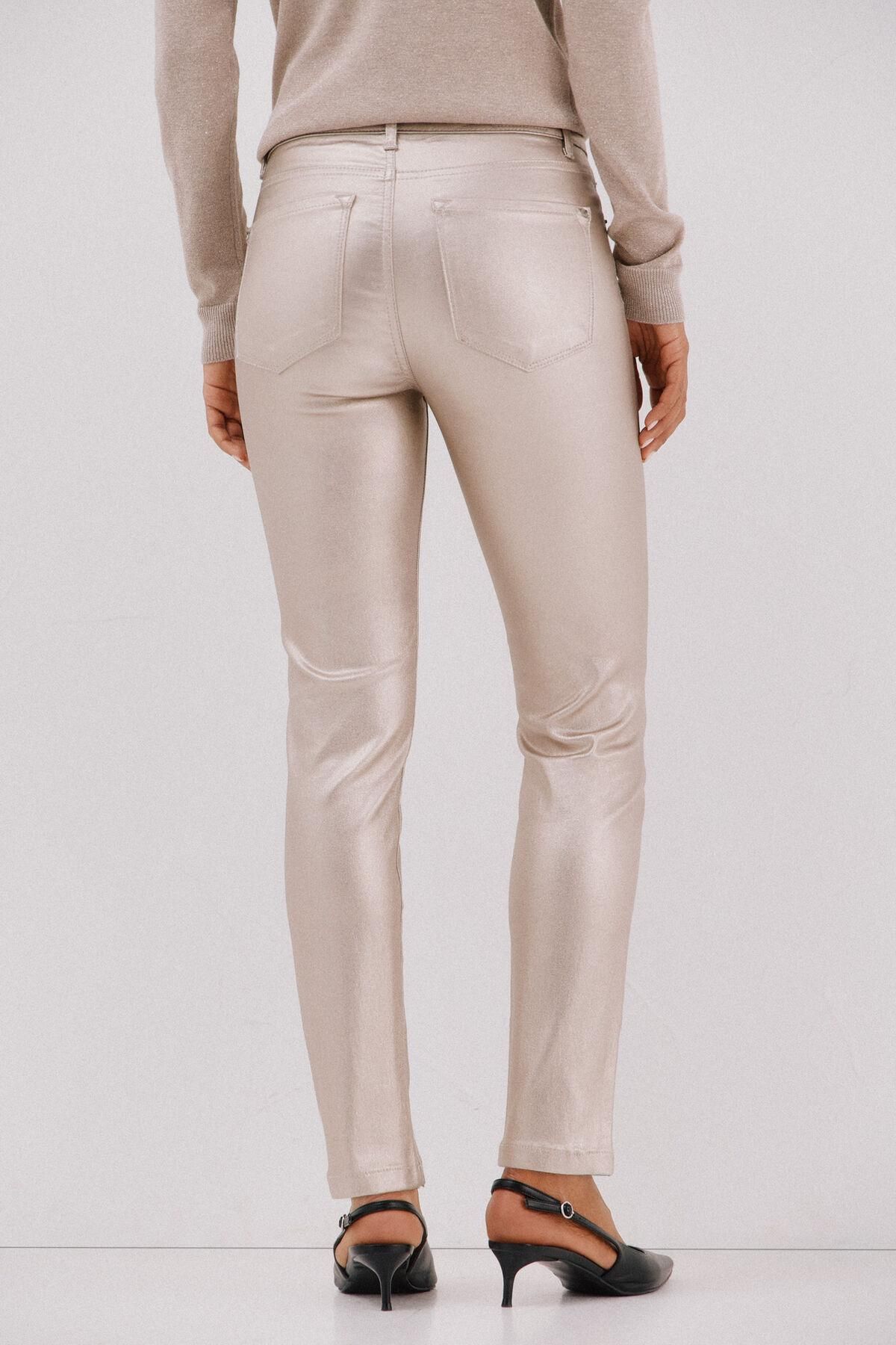 꼬르떼피엘 테크니컬 레진 코팅 슬림핏 팬츠 9952136 BEIGE - 상세 이미지 4