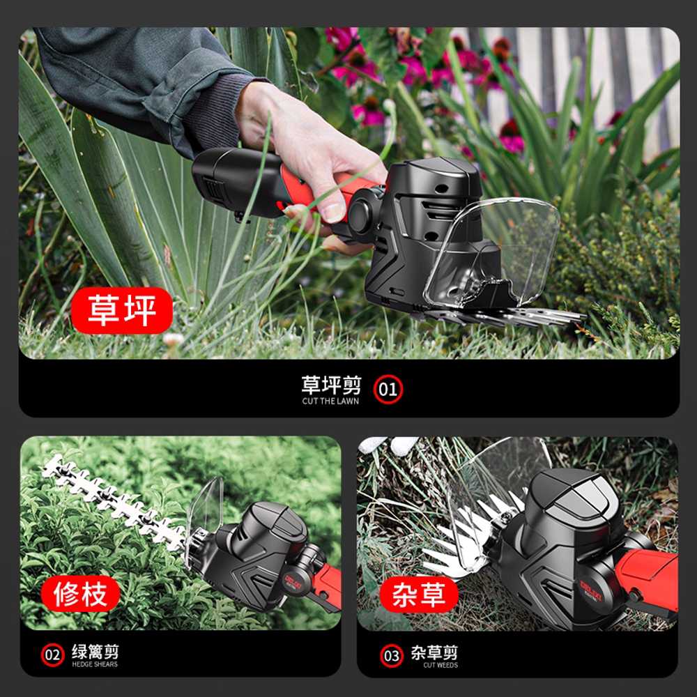 전동 트리머 가위 식물 전정기 깍기 브랜치 잔디 전지 배터리 1개 - 상세 이미지 4