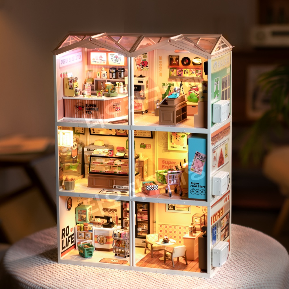 로라이프 북엔드 주방 미니어처하우스 3D 조립 DIY 입체퍼즐 우드 하우스 미니어처 - 상품 이미지