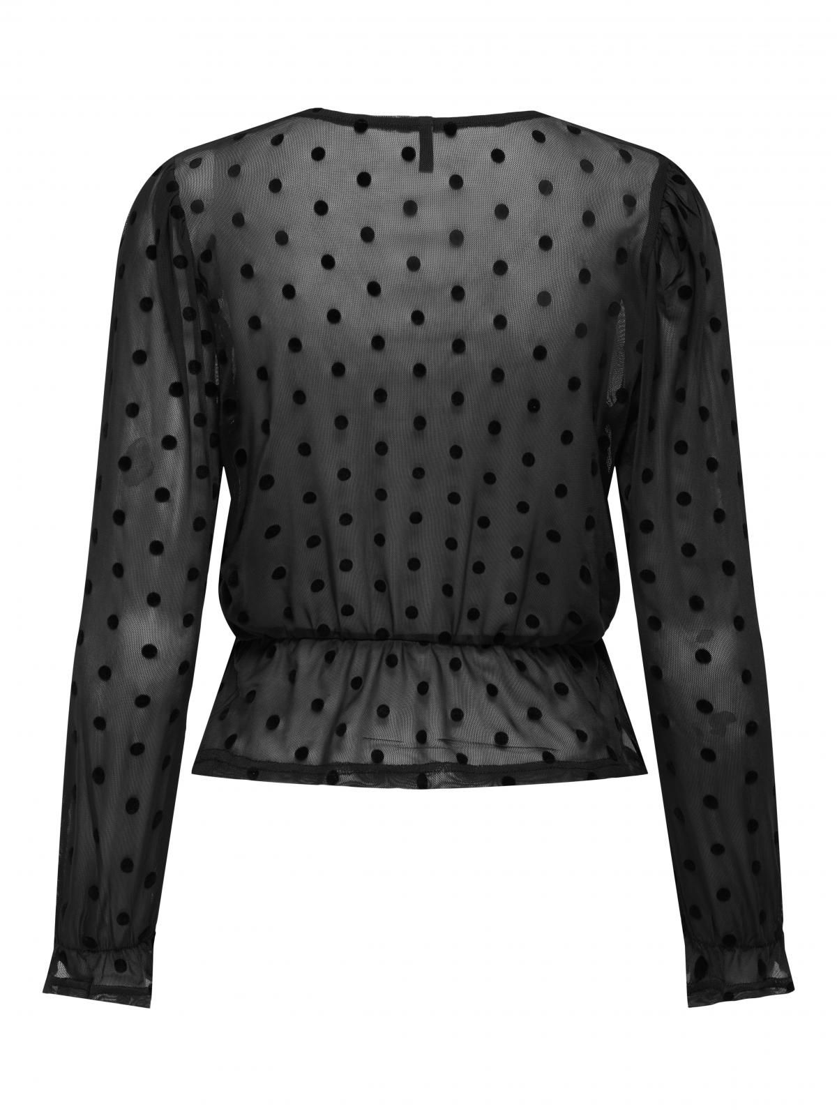 온리 레이스 브이넥 시스루 크롭 블라우스 15358995_2161_1224216 BLACK / BLACK - 상세 이미지 5