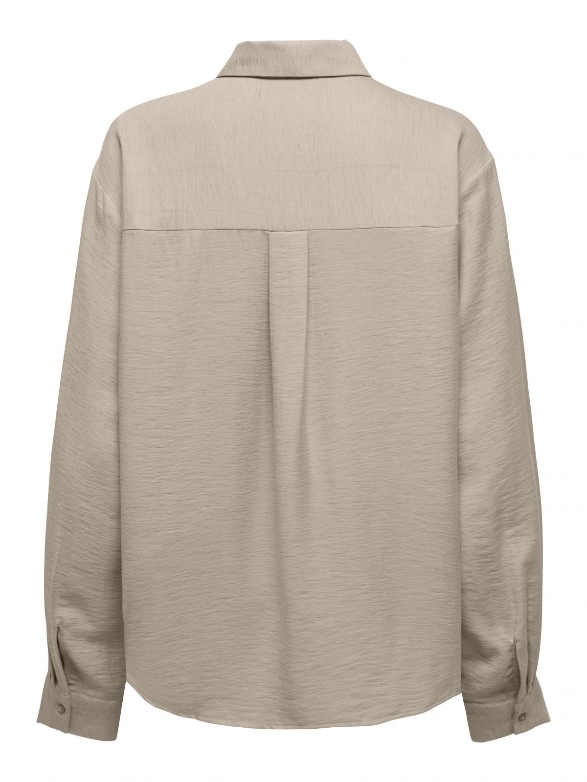 온리 오버핏 베이직 테크니컬 긴팔 셔츠 15368603_108 GREY / OXFORD TAN - 상세 이미지 4