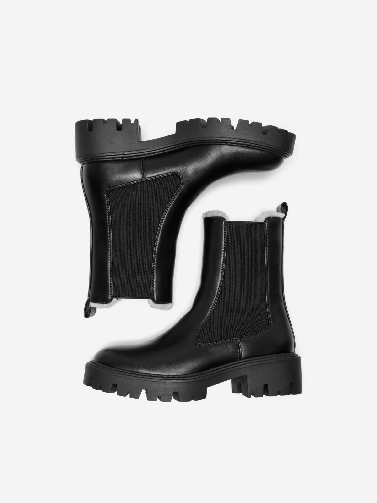 온리 트렌디 첼시 롱샤프트 부츠 15329827_2161 BLACK / BLACK - 상세 이미지 3