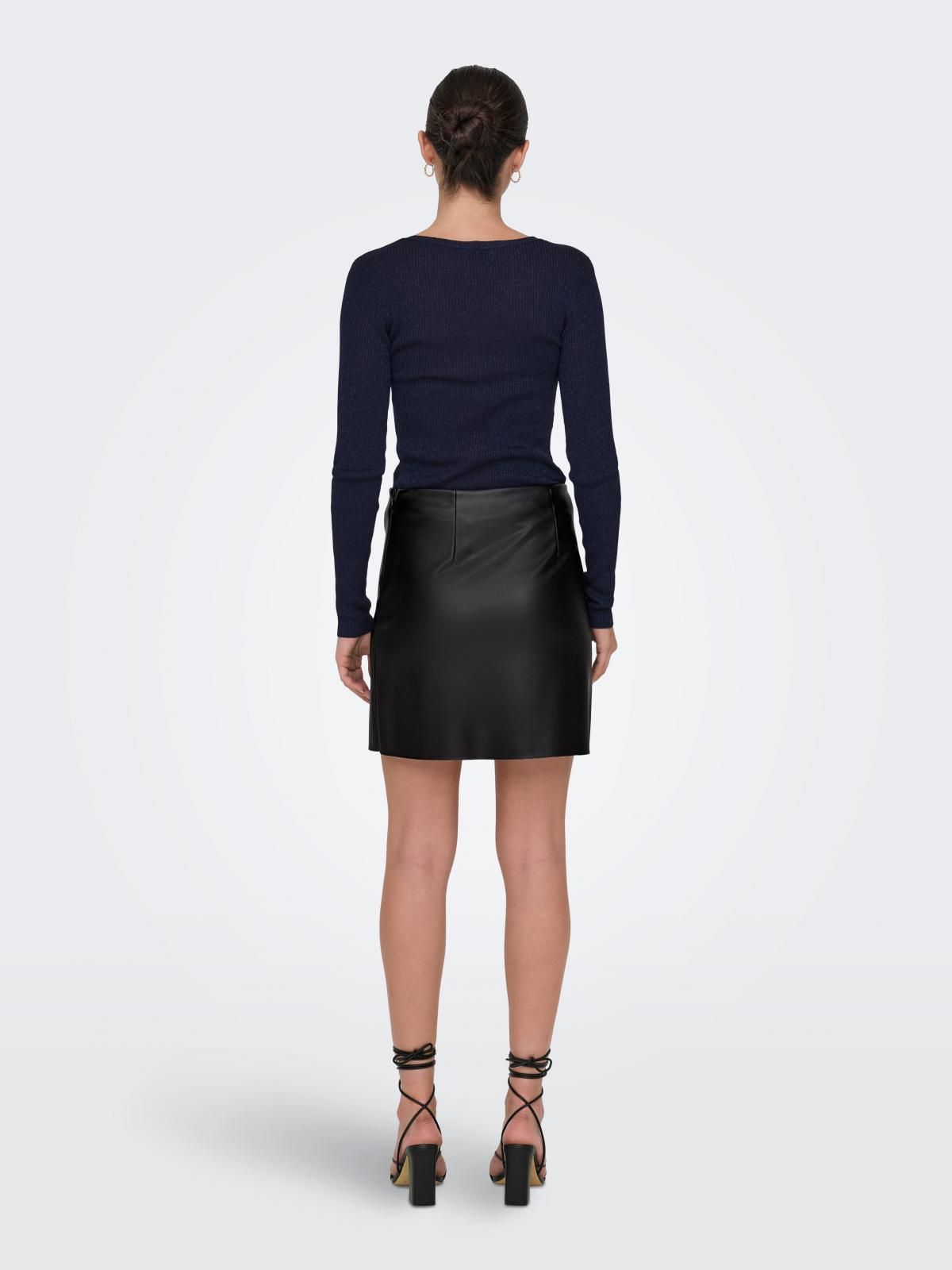 제이디와이 페이크 레더 미니 스커트 슬릿 15335529_2161 BLACK / BLACK - 상세 이미지 2