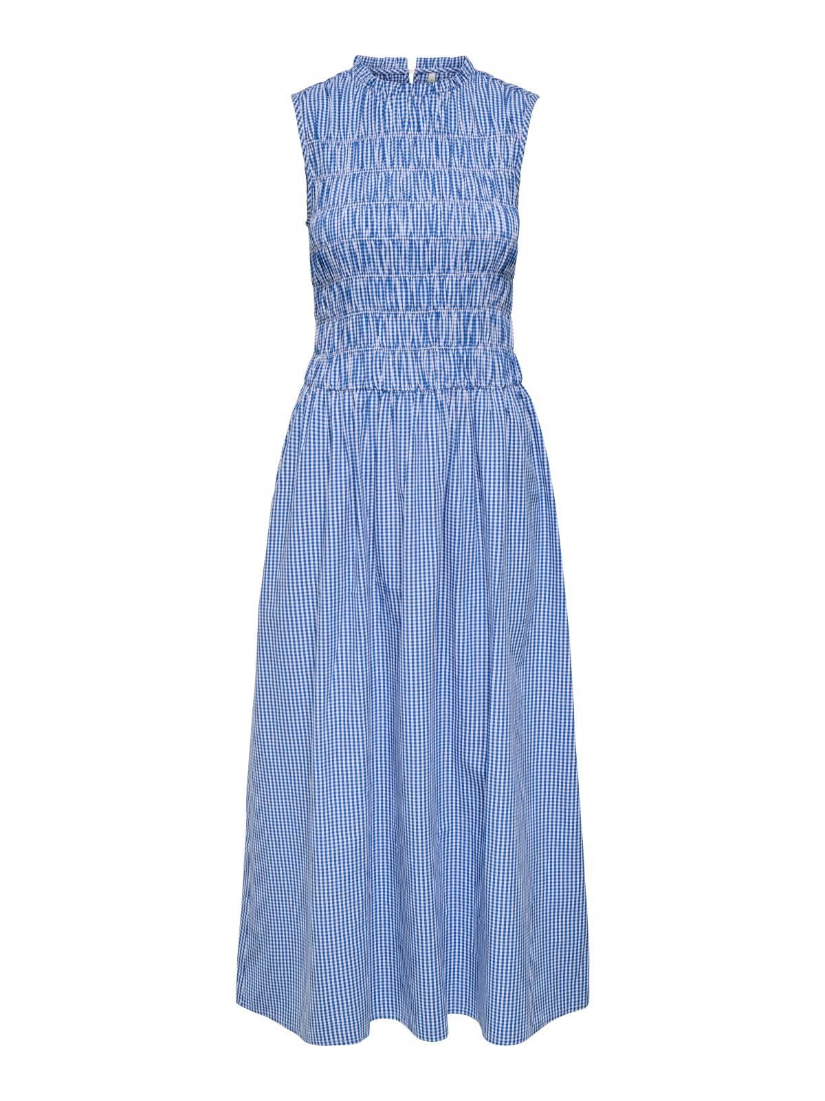 온리 체크 패턴 슬리브리스 미디 원피스 15358999_1233_1224231 BLUE / BLUE BONNET - 상세 이미지 3