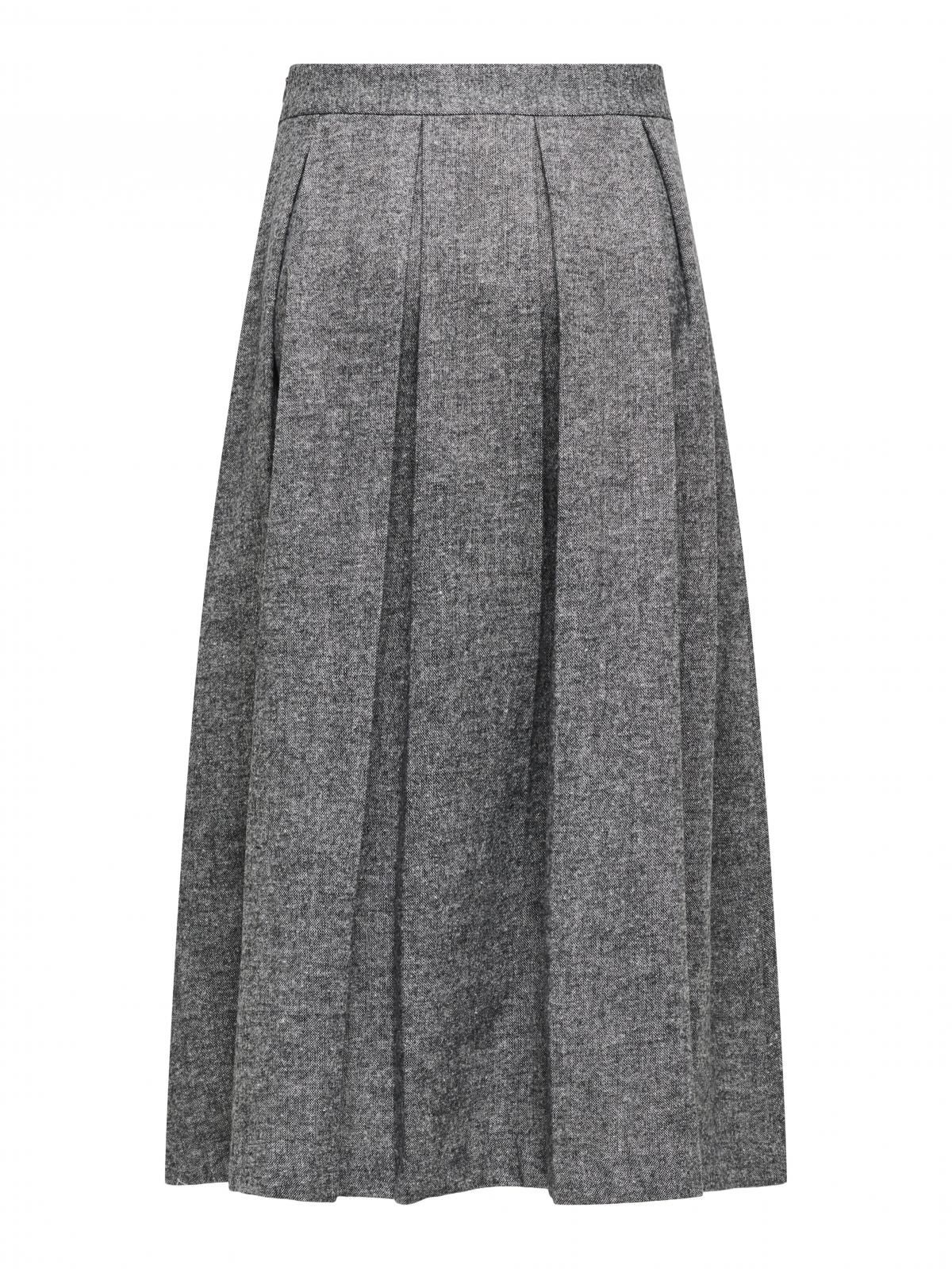 온리 하이웨이스트 플리츠 미디 스커트 15360267_2382 GREY / MEDIUM GREY MELANGE - 상세 이미지 4