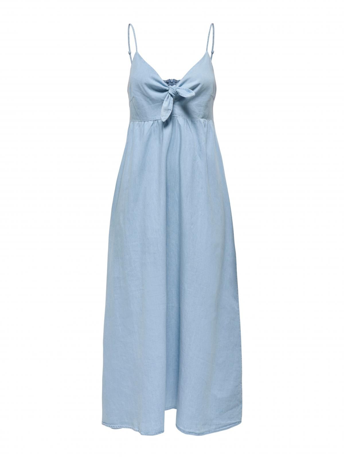 온리 트렌디 슬리브리스 브이넥 롱 원피스 15358781_2116 BLUE / LIGHT BLUE DENIM - 상세 이미지 3