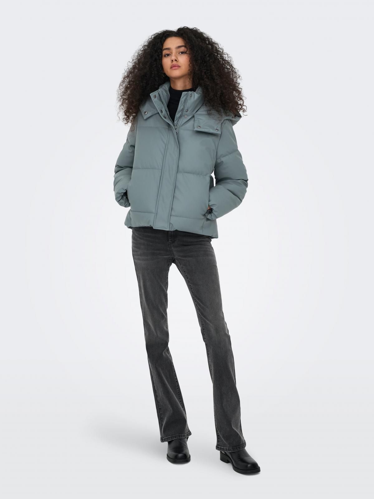 온리 테크니컬 숏 패딩 푸퍼 재킷 15365796_1469 GREEN / BALSAM GREEN - 상세 이미지 5