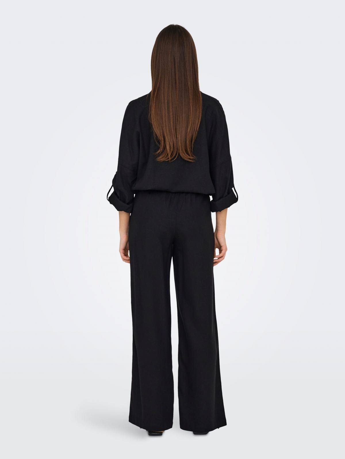 온리 베이직 블랙 리조트카라 7부 튜닉 탑 15338898_2161 BLACK / BLACK - 상세 이미지 2