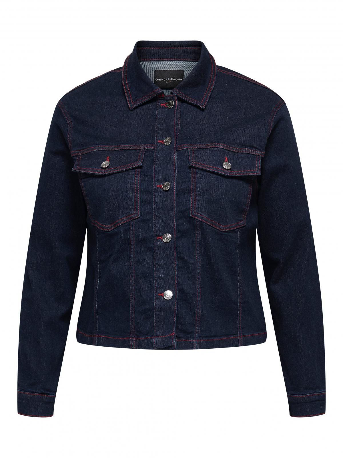 온리 빅사이즈 데님 테크니컬 크롭 재킷 15358039_2114_1222130 BLUE / DARK BLUE DENIM - 상세 이미지 3