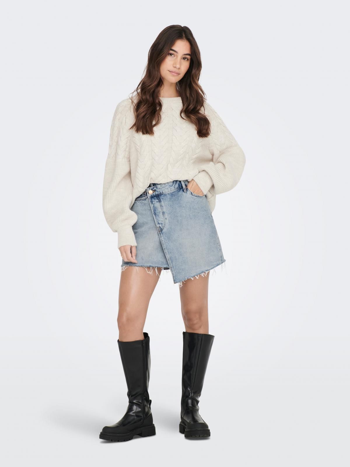 온리 연청 데님 랩 미니 스커트 15290439_2116 BLUE / LIGHT BLUE DENIM - 상세 이미지 5