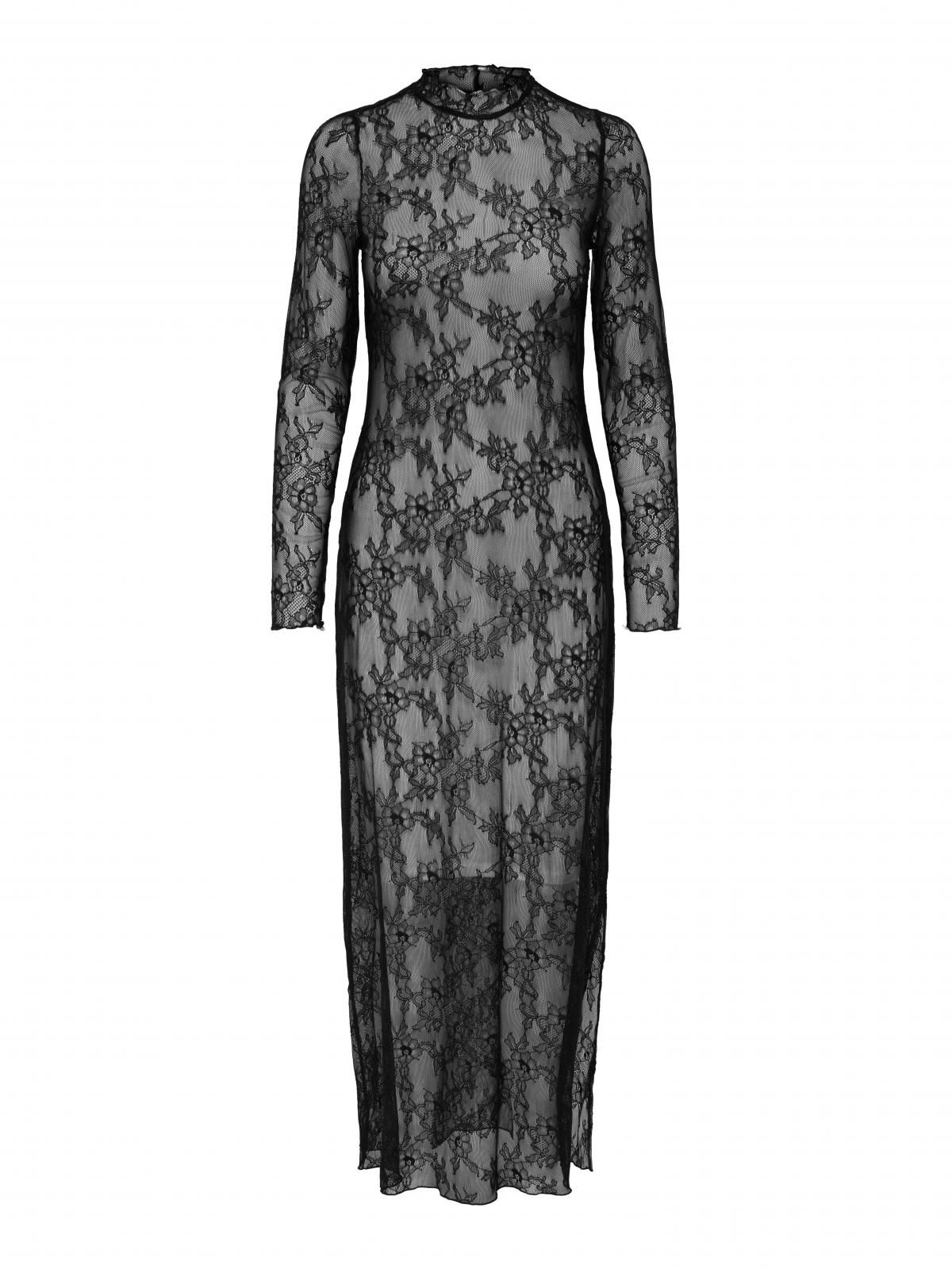 온리 레이스 시스루 롱 원피스 블랙 슬림핏 15359716_2161 BLACK / BLACK - 상품 이미지