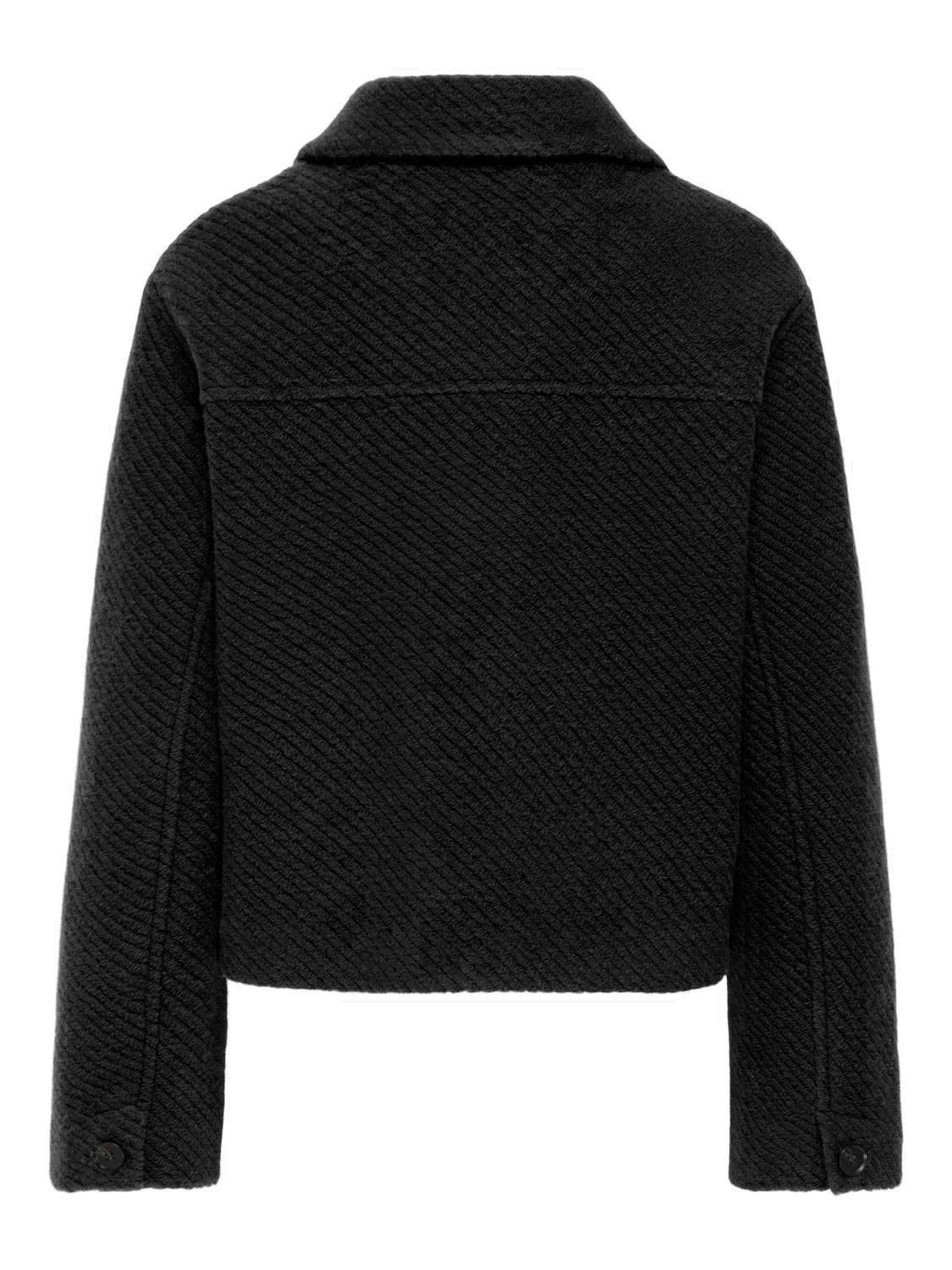 제이디와이 미니멀 크롭 울 코트 버튼포켓 15353905_2161 BLACK / BLACK - 상세 이미지 4