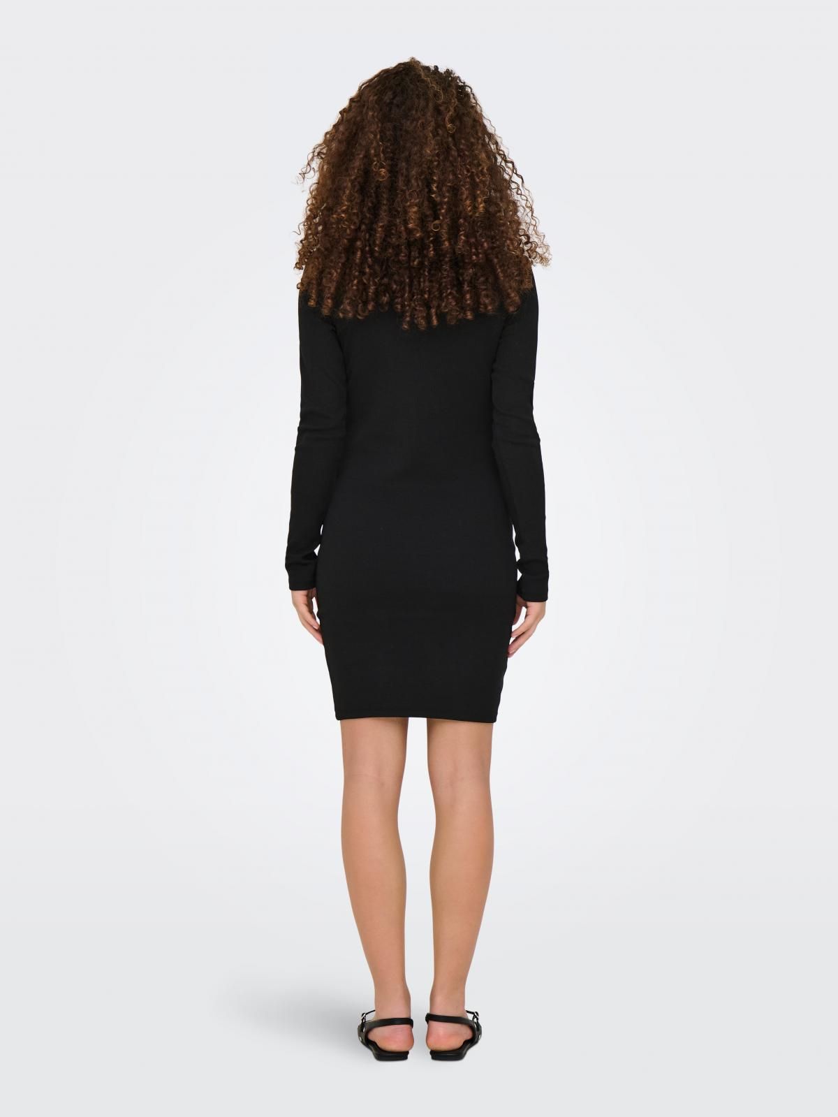 온리 슬림핏 하이넥 미니 원피스 블랙 진주장식 15352927_2161 BLACK / BLACK - 상세 이미지 2