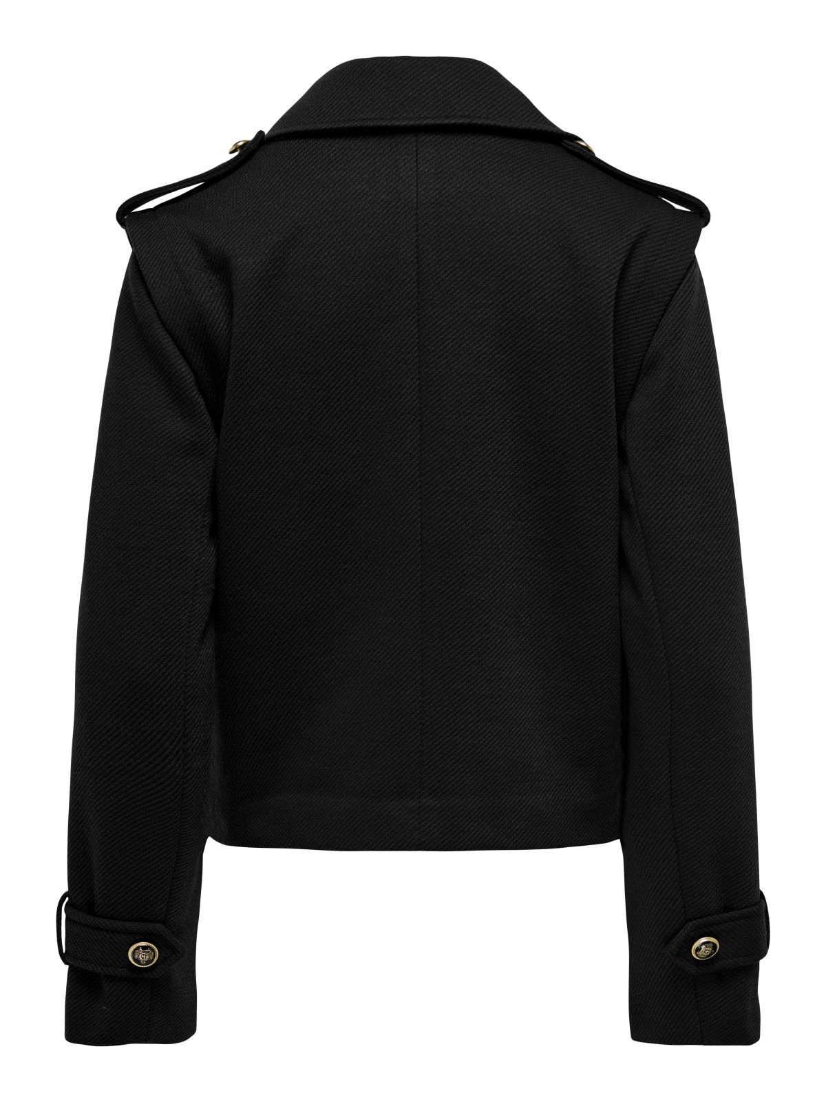 온리 테일러드 더블버튼 크롭 재킷 15293713_2161 BLACK / BLACK - 상세 이미지 5