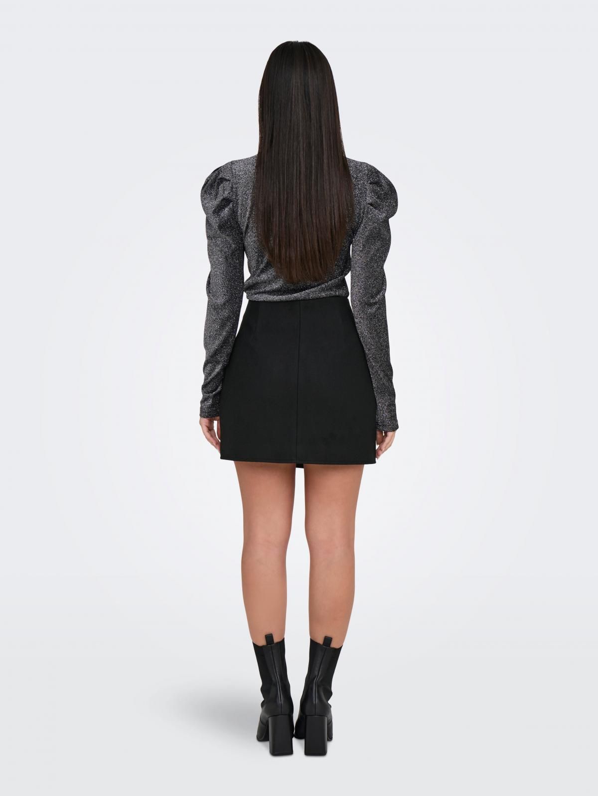 온리 버튼 디테일 미니 스커트 15327992_2161 BLACK / BLACK - 상세 이미지 2