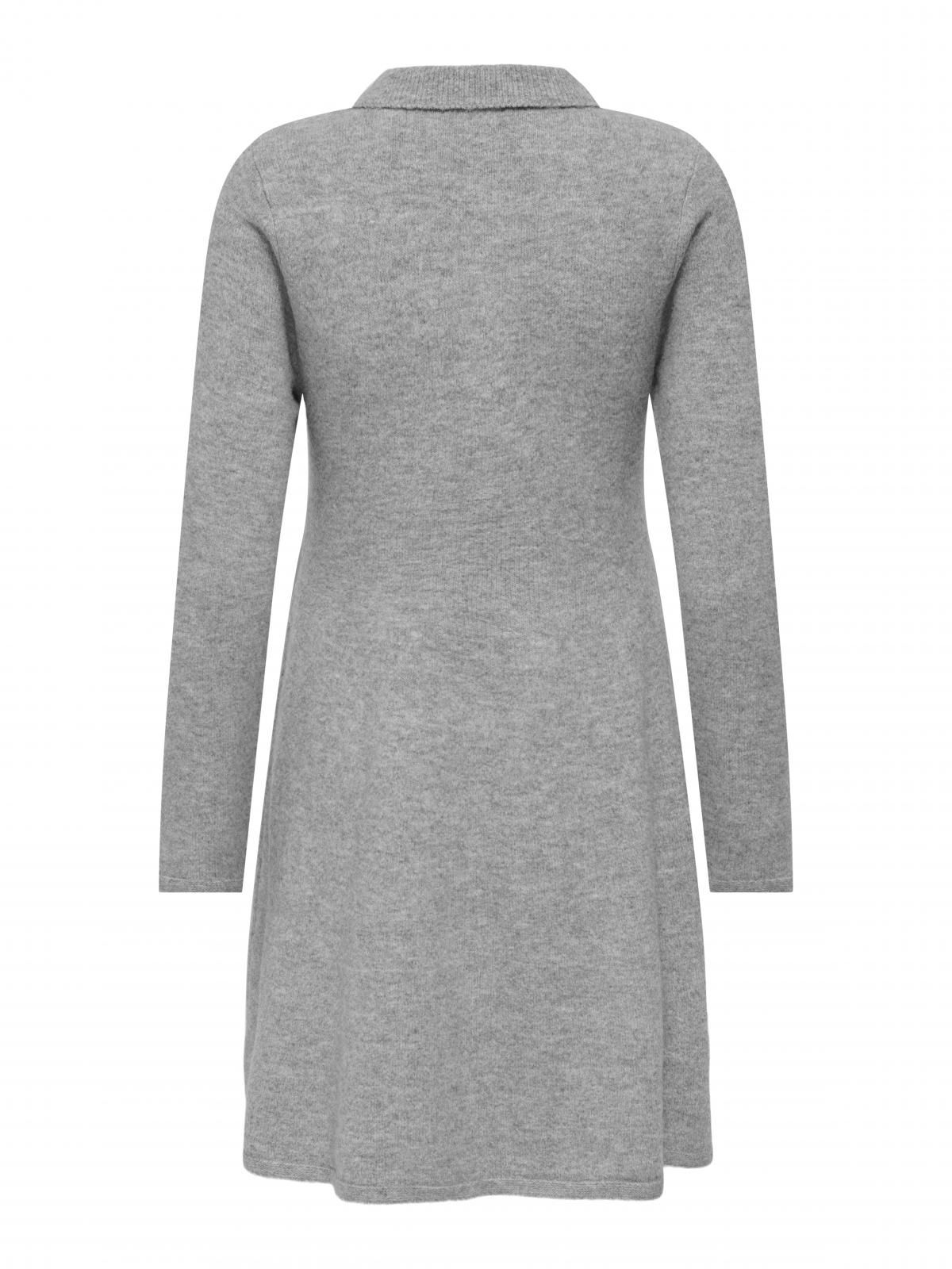 제이디와이 셔츠카라 니트 미니 원피스 15358260_2381 GREY / LIGHT GREY MELANGE - 상세 이미지 4