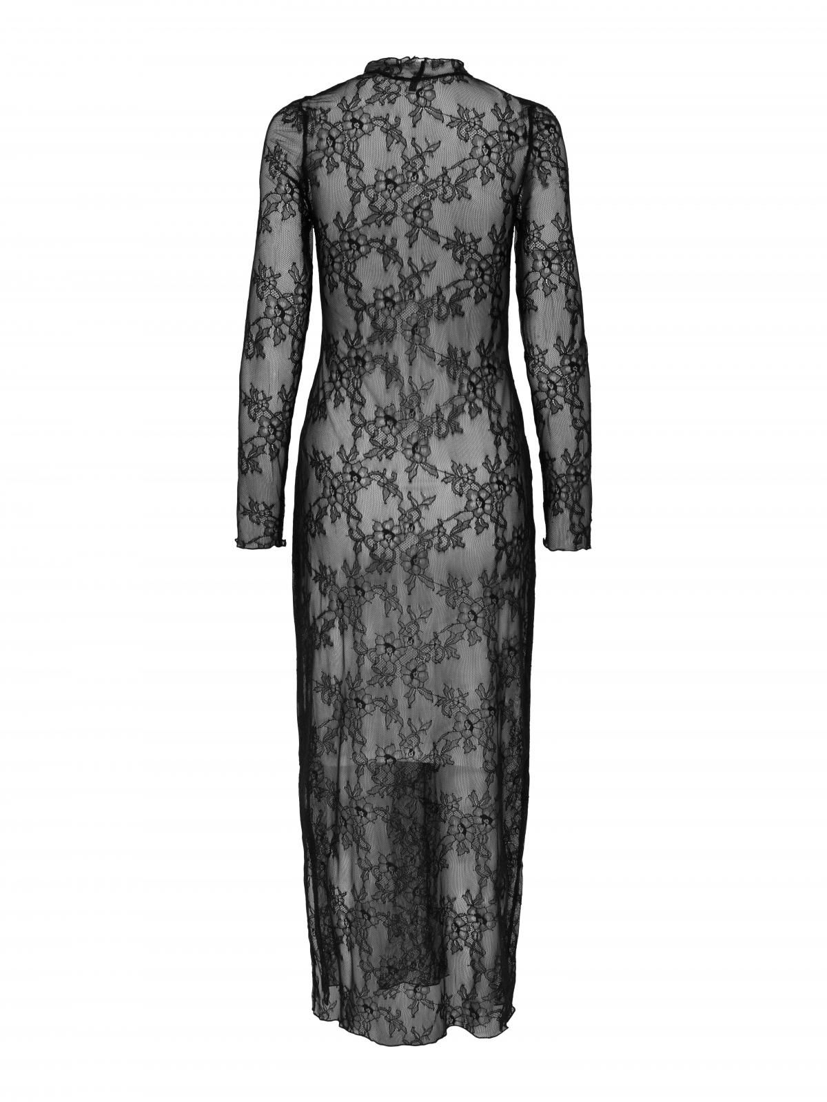 온리 레이스 시스루 롱 원피스 블랙 슬림핏 15359716_2161 BLACK / BLACK - 상세 이미지 4