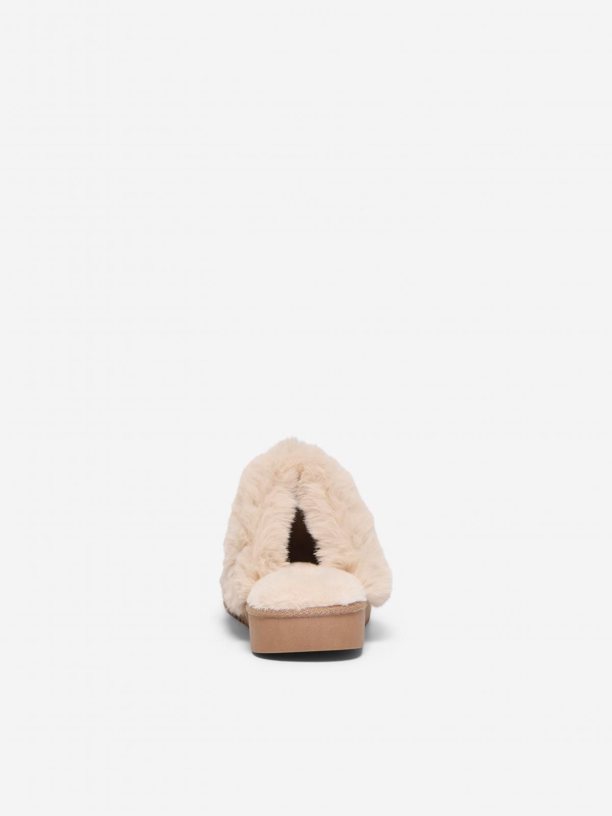 온리 테디 퍼 쿠션 컴포트 뮬 슬리퍼 15356314_409 BROWN / COGNAC - 상세 이미지 2