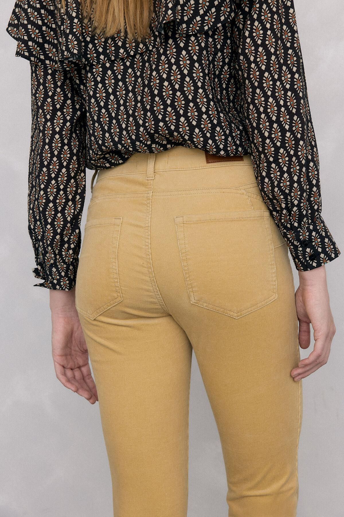 페드로 델 이에로 코듀로이 푸쉬업 슬림핏 팬츠 7602523 BEIGE - 상세 이미지 2