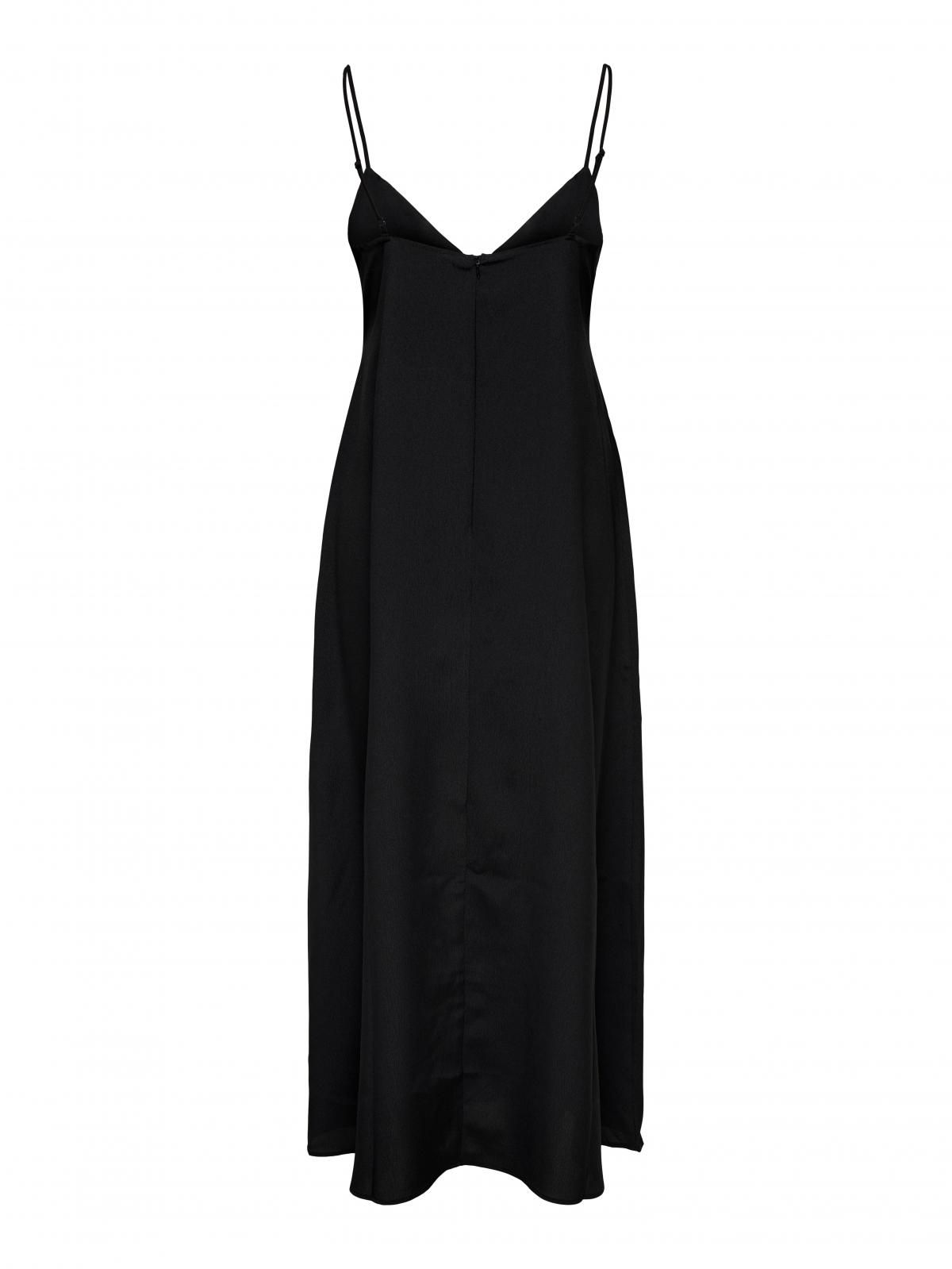 온리 트렌디 브이넥 슬리브리스 롱 원피스 15352895_2161 BLACK / BLACK - 상세 이미지 4