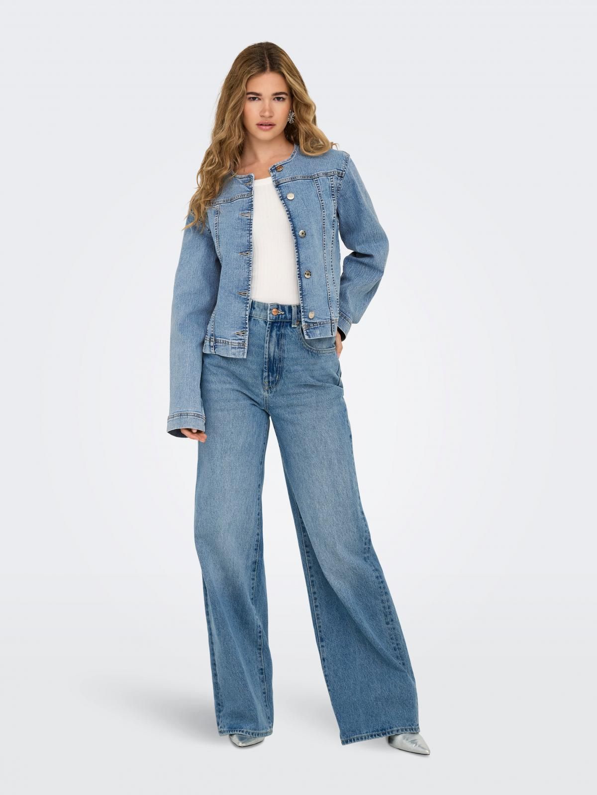 온리 트렌디 데님 데님 재킷 15357964_2116 BLUE / LIGHT BLUE DENIM - 상세 이미지 5