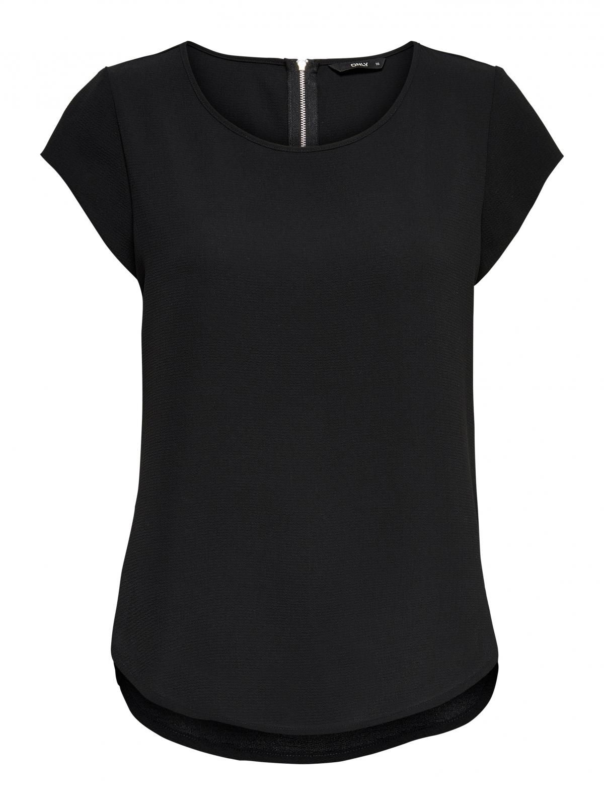 온리 베이직 라운드넥 반팔 티셔츠 15142784_2161 BLACK / BLACK - 상세 이미지 3