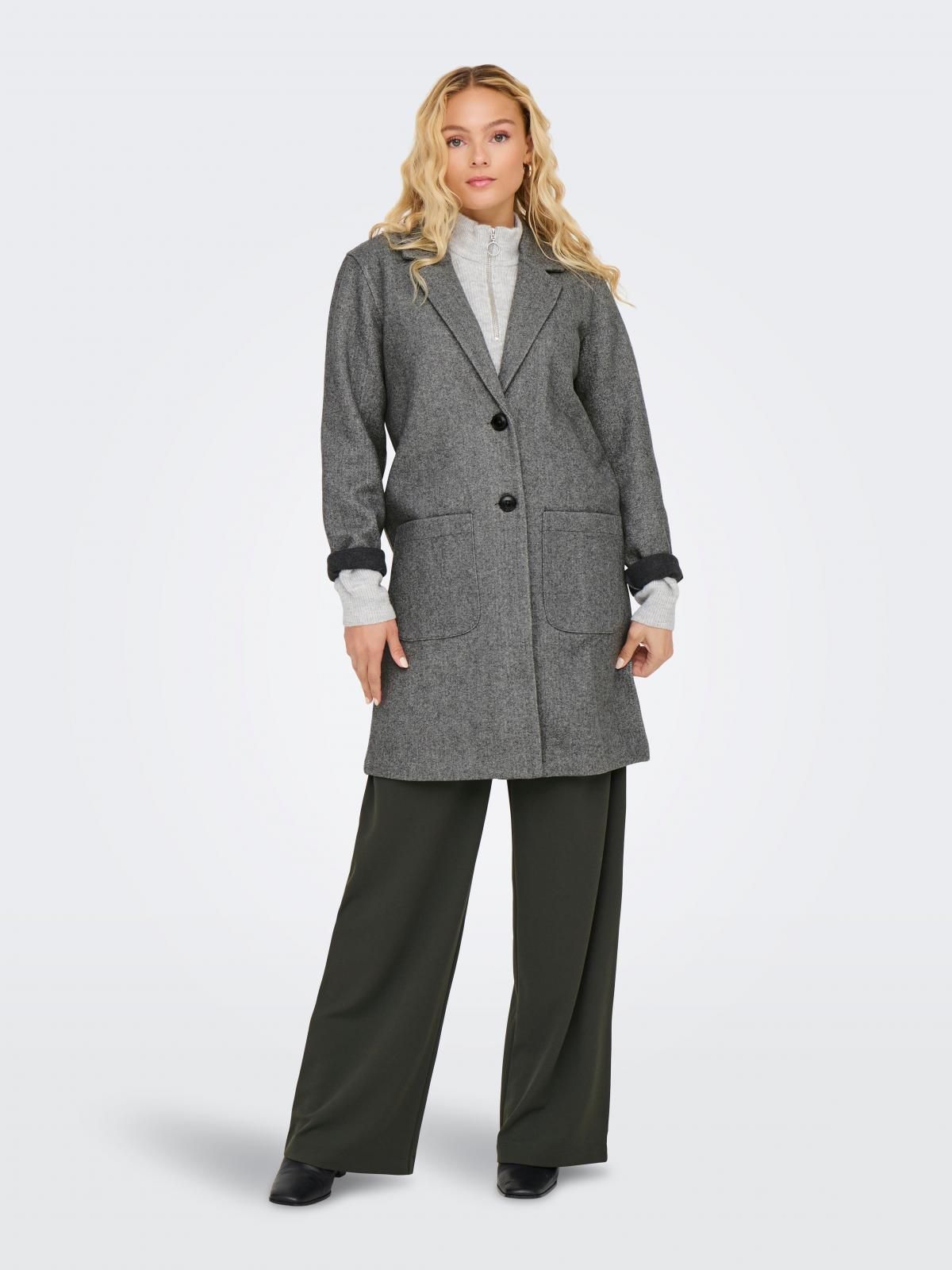 제이디와이 베이직 테일러드 롱 재킷 15335626_2383 GREY / DARK GREY MELANGE - 상세 이미지 5