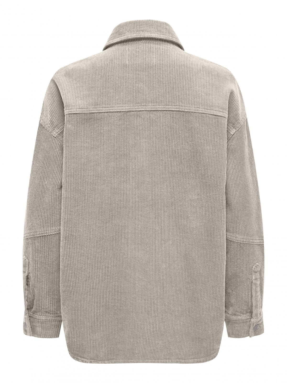 온리 코듀로이 오버핏 데님 셔츠 15331547_115 BEIGE / PUMICE STONE - 상세 이미지 4