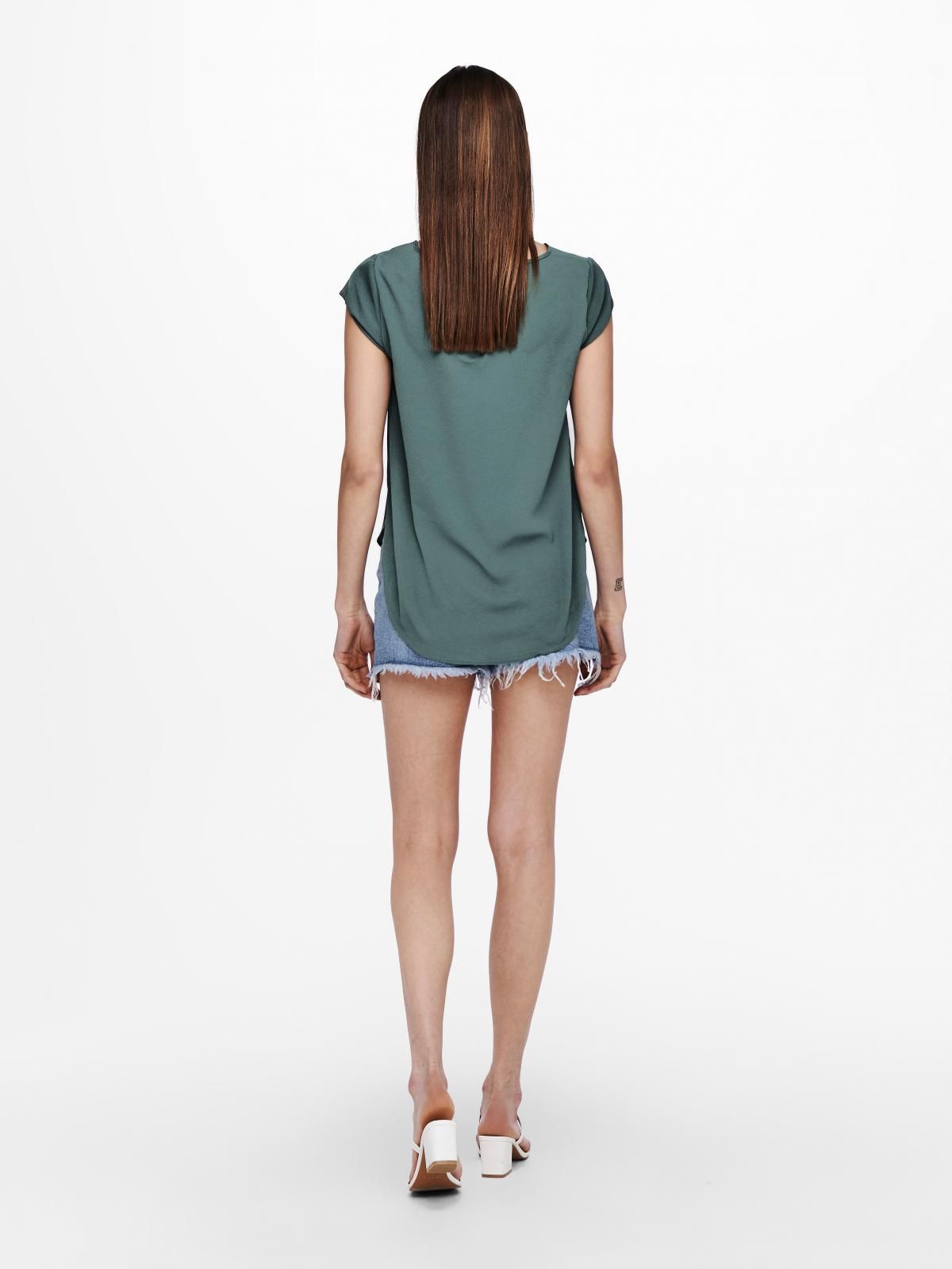 온리 미니멀 라운드넥 반팔 티셔츠 15142784_1469 GREEN / BALSAM GREEN - 상세 이미지 3
