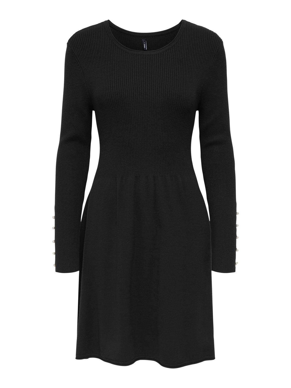 온리 진주장식 라운드넥 니트 미니 원피스 15349500_2161_1193898 BLACK / BLACK - 상세 이미지 4